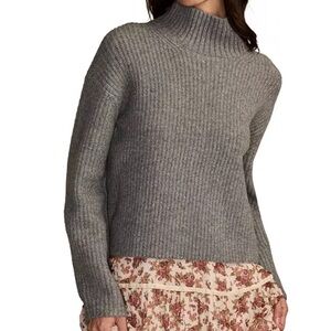 NWT Lucky Brand Gray Ribbed Turtleneck Sweater